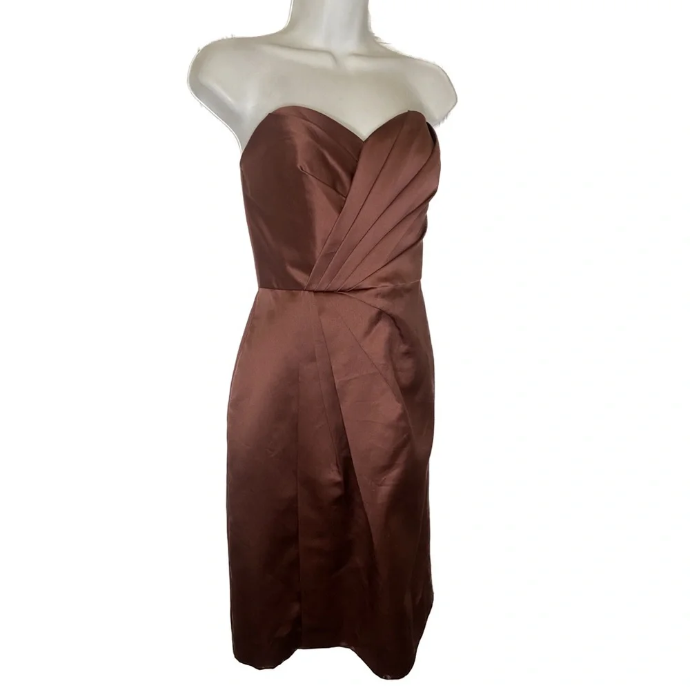Davids Bridal 🌺 rosewood sleeveless classy dress size 4 - Picture 1 of 6